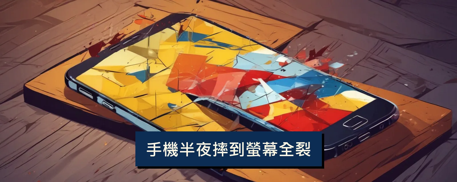 手機半夜摔到螢幕全裂