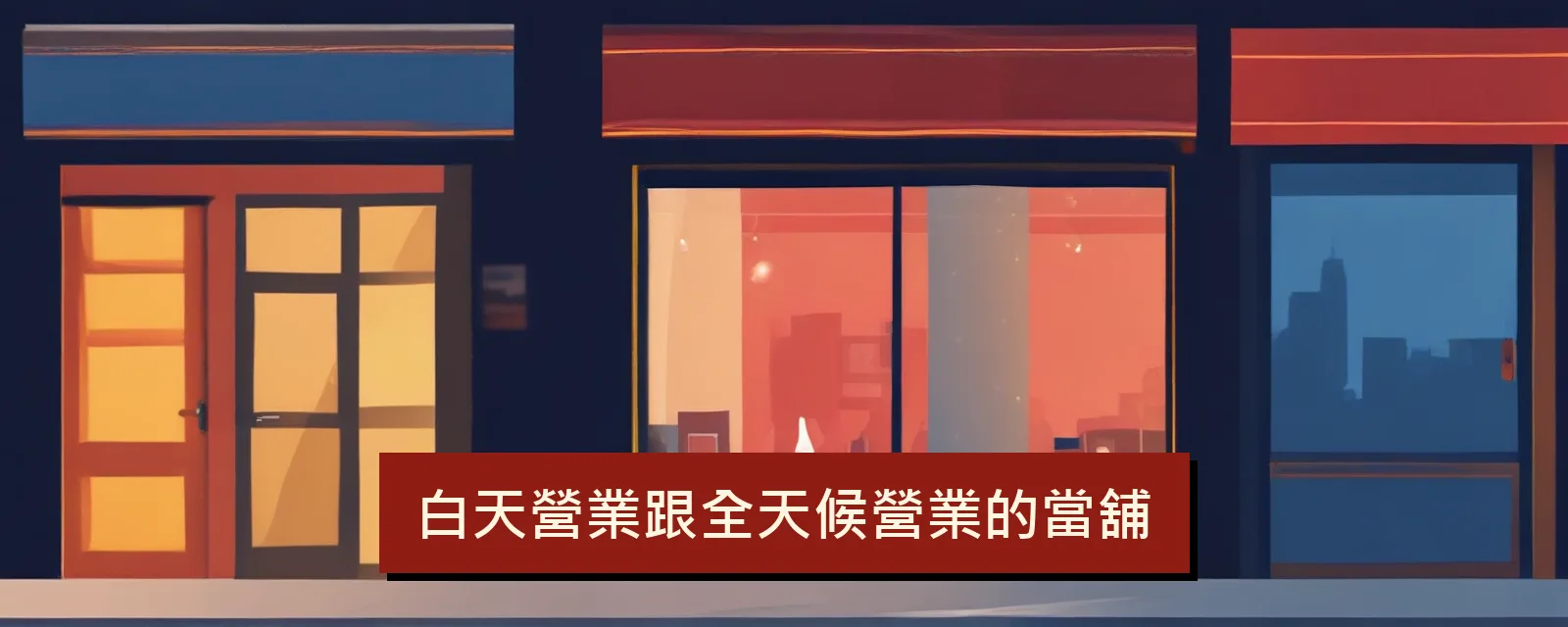 白天營業跟全天候營業的當舖