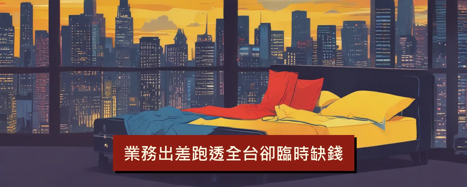業務出差跑透全台卻臨時缺錢