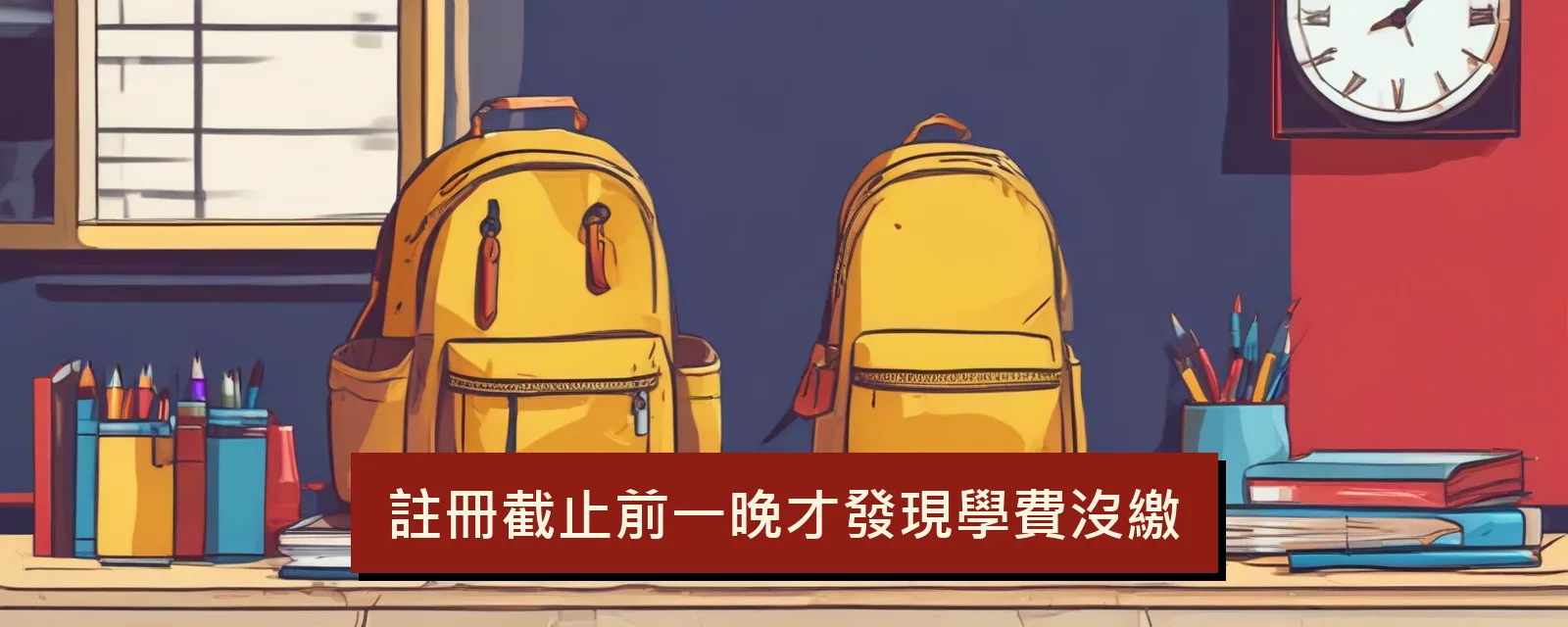 註冊截止前一晚才發現學費沒繳
