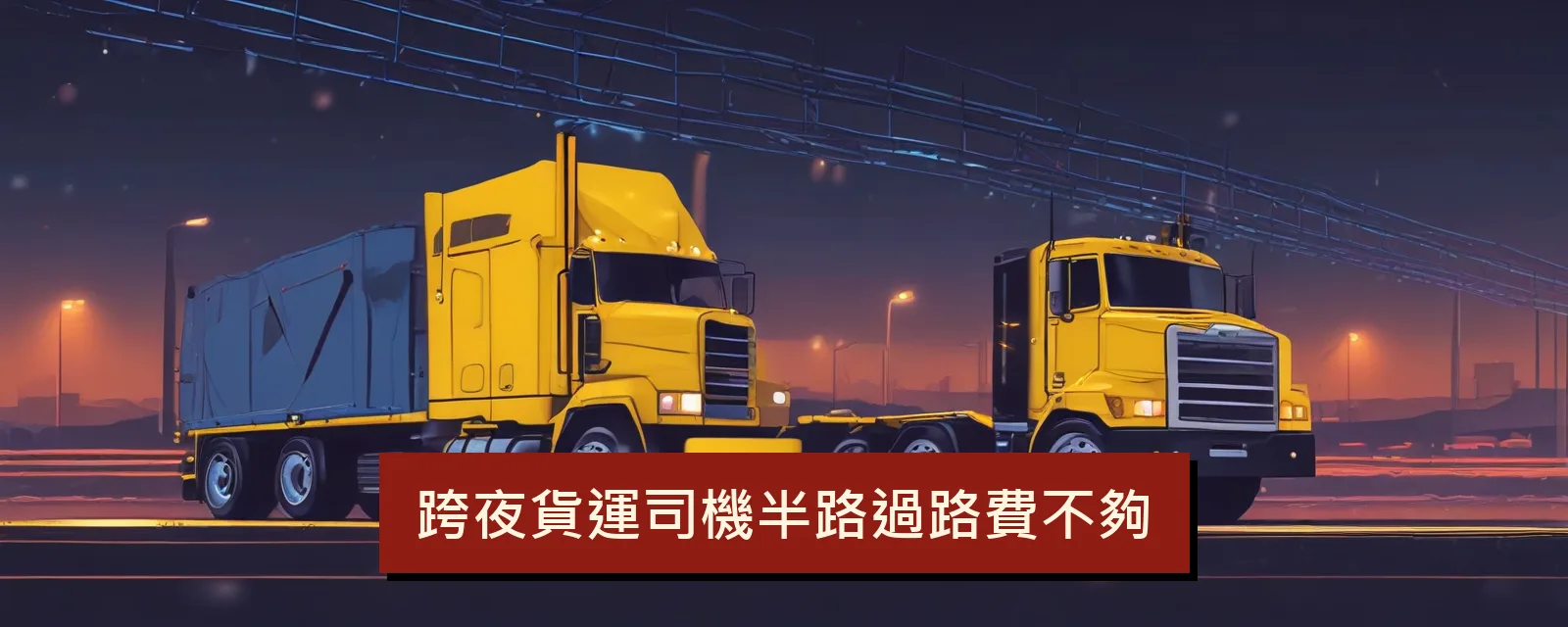 跨夜貨運司機半路過路費不夠