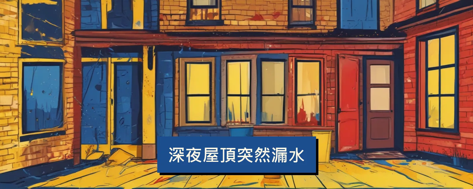 深夜屋頂突然漏水