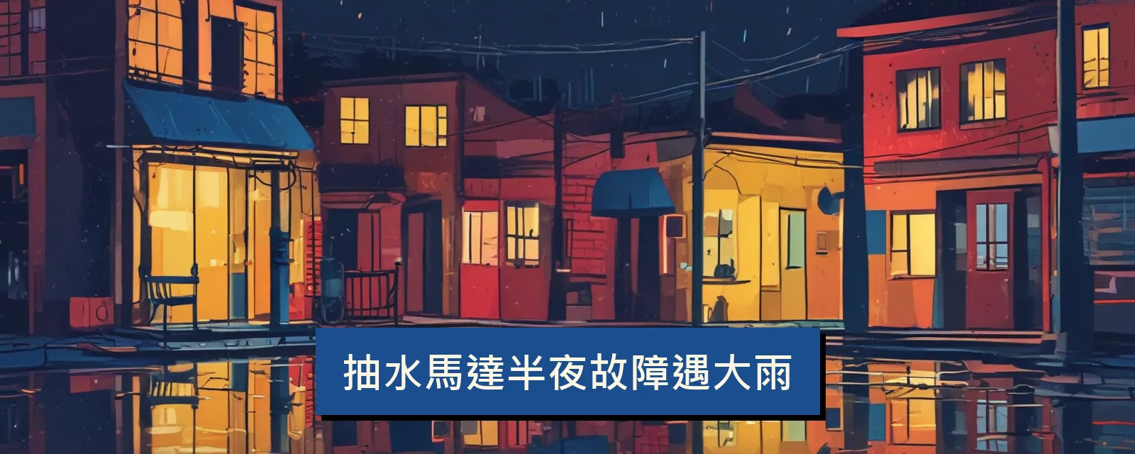 抽水馬達半夜故障遇大雨